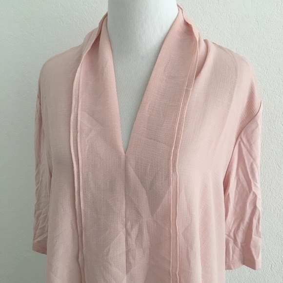 H by Halston Rose Pink Tunic size L High Low - Picture 2 of 6